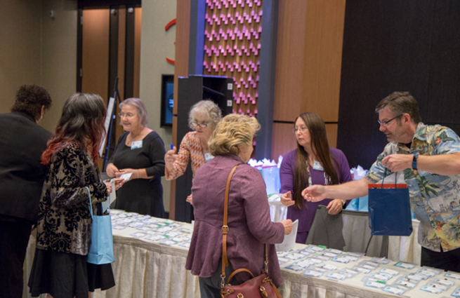 Tulalip Tribes’ 2018 Raising Hands photo of flower arrangement on a table.