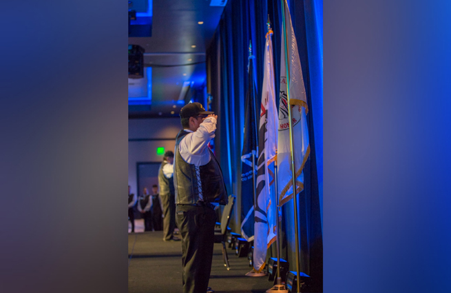 Tulalip Tribes’ 2018 Raising Hands photo of a ceremony with traditional singing.